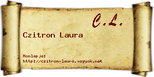 Czitron Laura névjegykártya